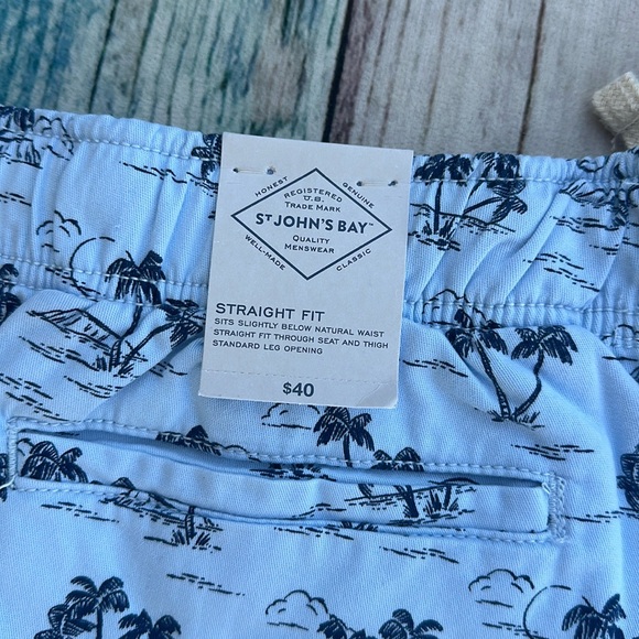 St. Johns Bay,  Palm Tree Print, Mens Shorts - Picture 2 of 4